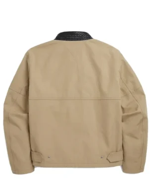 Bottega Veneta 1960s-inspired Intrecciato Sahara Leather Blouson Jacket