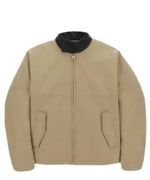 Bottega Veneta Intrecciato Beige Leather Jacket