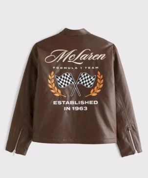 Formula 1 Team McLaren Brown Leather Jacket