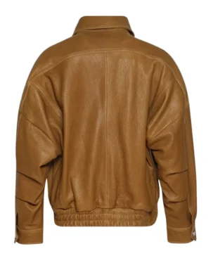 The Jacket World Butterscotch Brown Dalma Unisex Relaxed Leather Jacket