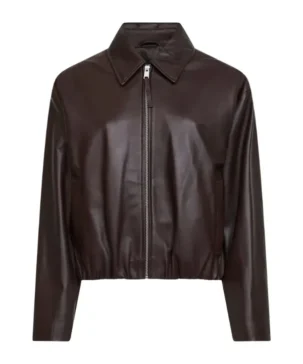 The Jacket World Dark Brown Silhouette Blouson Leather Jacket