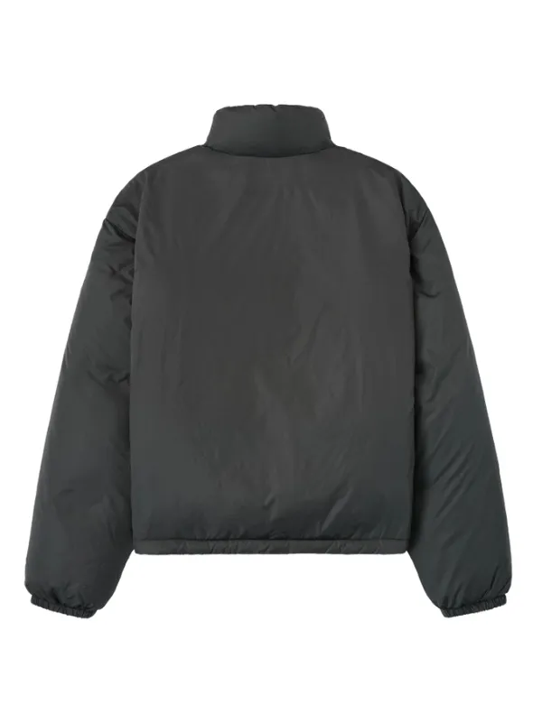 The Jacket World Matte Ripstop Iron Grey Nylon Puffer Jacket