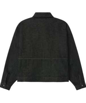 The Jacket World Vintage Black Unisex Denim Workwear Jacket
