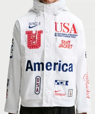 USA National Football Team White Staff Jacket