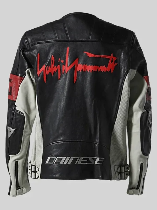 2025 Formula 1 Miami Grand Prix Travis Scott Black Leather Cafe Racer Jacket