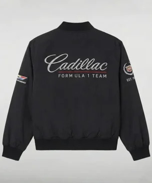 2026 Formula 1 Season Team Cadillac Black Racing Varsity Bomber Jacket