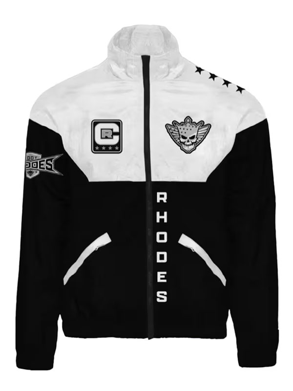 2026 WWE Backlash Cody Rhodes Black and White Windbreaker Jacket