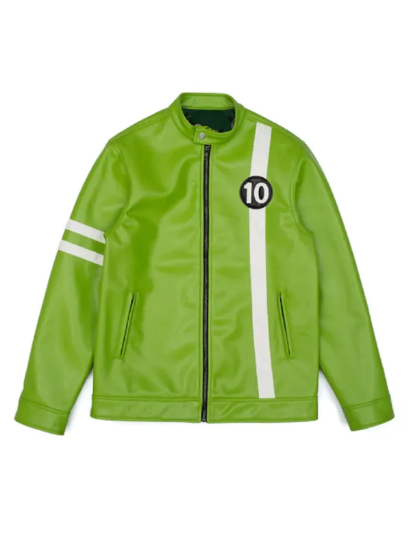 Ben 10 Planet Cosplay Green Leather Jacket