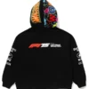 F1 Las Vegas GP Multi Logo Black Shark Hoodie