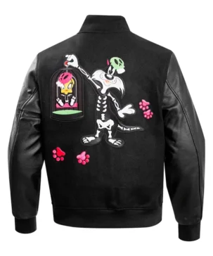 Looney Tunes Sylvester Black Wool Varsity Jacket