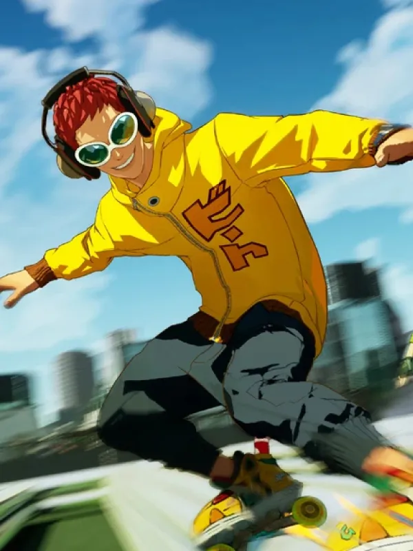 SEGA Video Game Jet Set Radio Beat Yellow Hooded Jacket