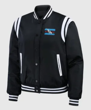 WWE 2026 Erin Andrews CM Punk Black Bomber Varsity Jacket