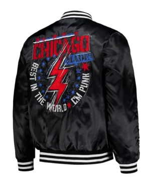 WWE CM Punk Chicago Black Bomber Jacket