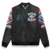 WWE Cody Rhodes Black Satin Varsity Jacket