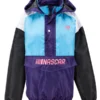 National Association For Stock Car Auto Racing Retro Multicolor Windbreaker Hooded Jacket