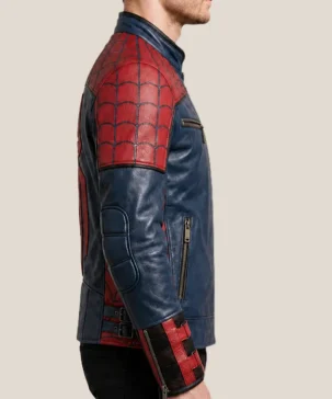 Spider Man Brand New Day Red and Blue Leather Costume Jacket