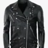 TJW Quilted Black Biker Jacket