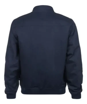 The Jacket World 2026 Mens Blue Harrington Cotton Twill Jacket