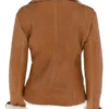 The Jacket World 2026 Women's Brown Biker Shearling Leather Jacket