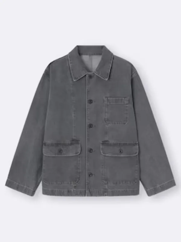 The Jacket World Grey Denim Work Jacket