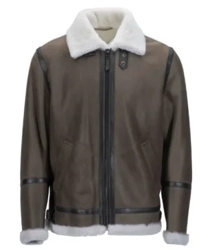 The Jacket World Men's Shearling Bomber Jacket