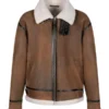 The Jacket World Sheepskin Shearling Bomber Jacket