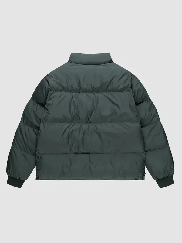 The Jacket World 2026 Mens Green Reversible Puffer Jacket