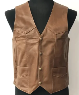 The Jacket World Brown Cowboy Western Vest