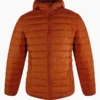 The Jacket World Rust Orange Hooded Jacket