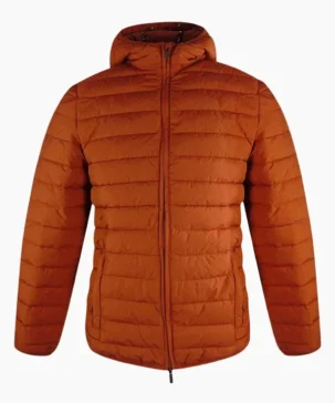 The Jacket World Rust Orange Hooded Jacket