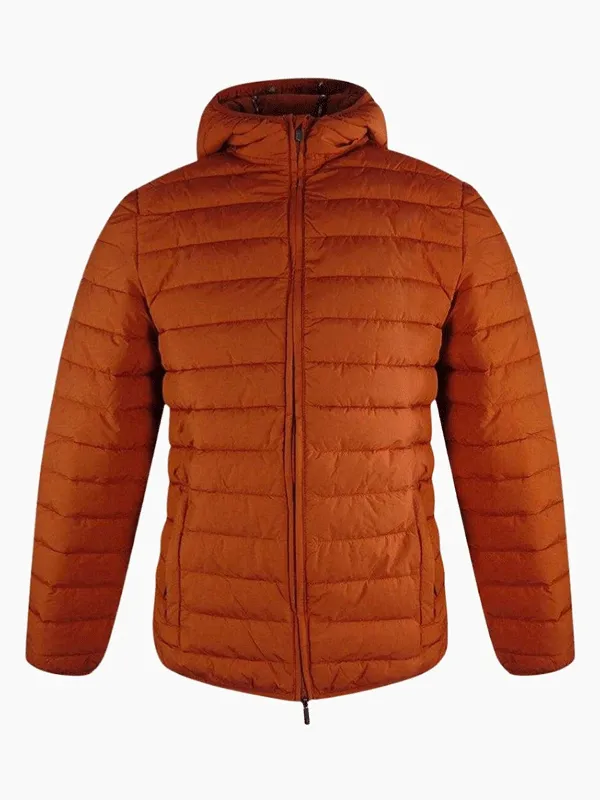 The Jacket World Rust Orange Hooded Jacket